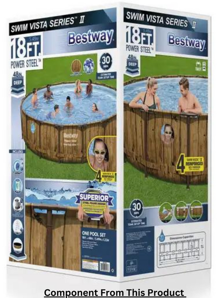 Replacement Upright Vertical Leg For 18' X 48 Coleman Pools (2016-2021) – Steel, Brown