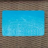Revestimiento de repuesto para piscina redonda Summer Waves de 22 pies Crystal Vue con estampado de ratán doble oscuro y marco Elite con 4 ventanas transparentes 