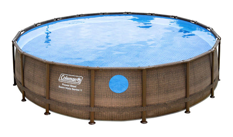 Coleman/Bestway Power Steel 18ft Liner, Part #15020ASS18, Brown Rattan, Windows